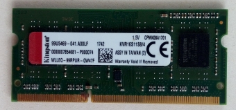 KINGSTON KVR16S11S8/4 SODIMM DDR3 4GB 1600MHz DDR3 ОПЕРАТИВНАЯ ПАМЯТЬ
